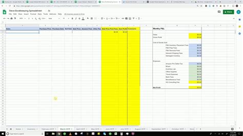 9 Google Sheet Bookkeeping Tutorial YouTube