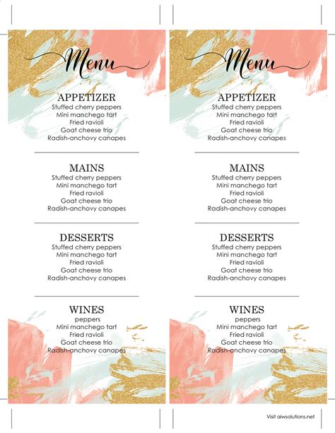 9 Menu Templates You Can Customize Right Now Design Studio