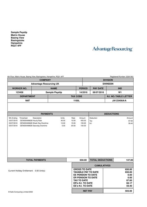 9 Payslip Templates And Examples Pdf Doc Examples