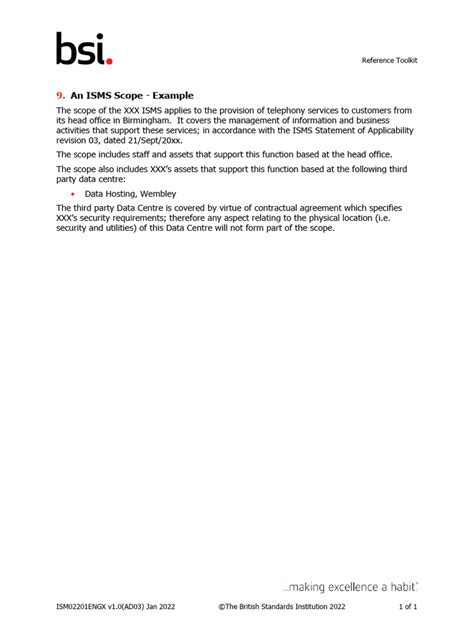9 an isms scope example