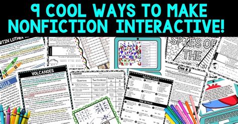 9 Cool Ways To Make Nonfiction Interactive Think Nonfiction Writing Activities - Nonfiction Writing Activities