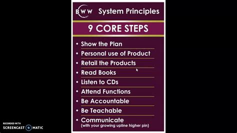 9 Core Steps Amway
