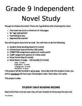 9 Grade Novel Study Touching Spirit Bear