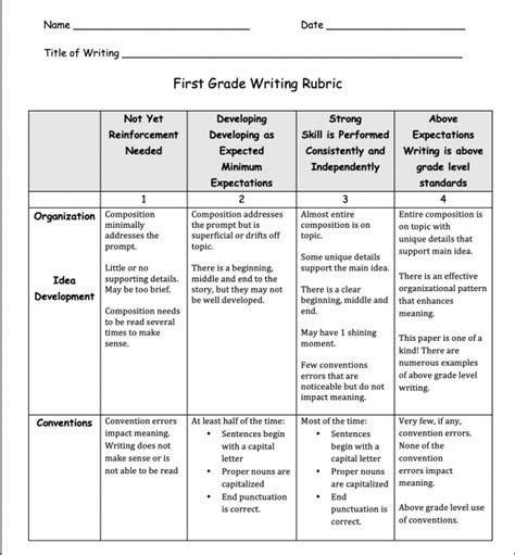 9 Helpful 1st Grade Writing Rubrics Amp Worksheets Writing Response 1st Grade Worksheet - Writing Response 1st Grade Worksheet