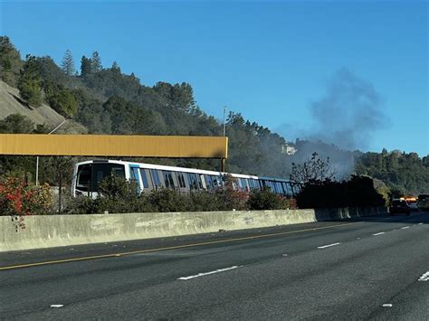 9 hospitalized after train derailed, caught fire near San Francisco