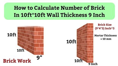 9 Inch Brick Wall Calculation