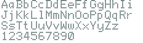 9 pin dot matrix font type