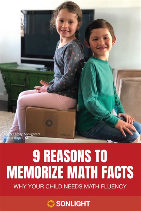 9 Reasons To Memorize Math Facts Sonlight Homeschooling 9 Math Facts - 9 Math Facts
