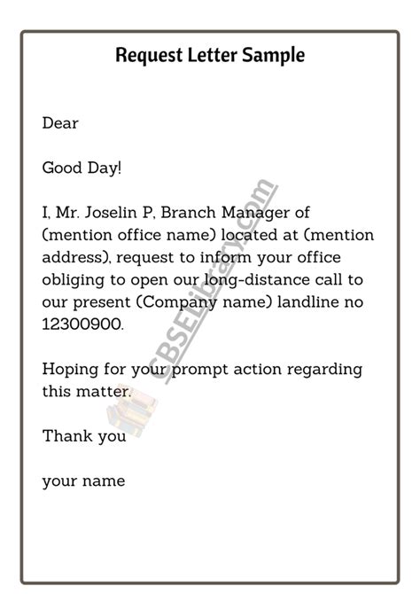 9 sample request letters template format how to write sample request