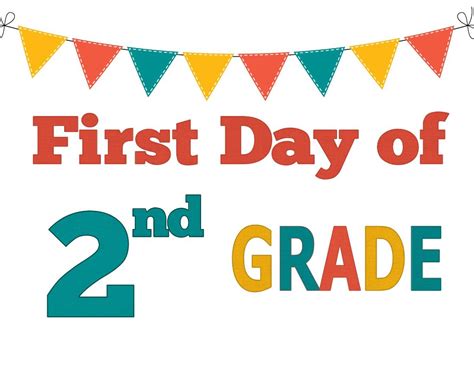 9 Sets Of Free Printable First Day Of Grade Sign - Grade Sign