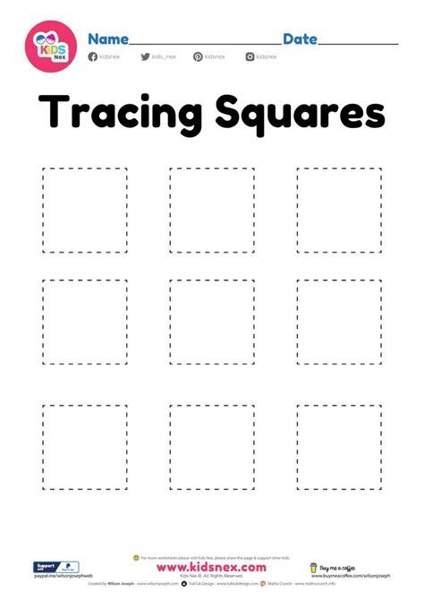 9 Square Worksheets Amp Printables Tracing Drawing Coloring Square Worksheet Preschool - Square Worksheet Preschool