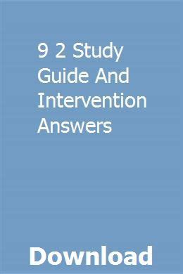 Read 9 2 Study Guide Intervention Answers 
