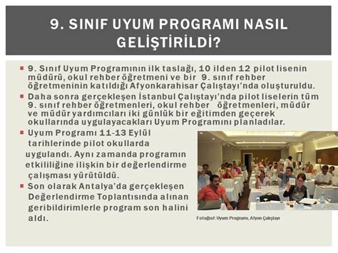 9. SINIF UYUM PROGRAMI.