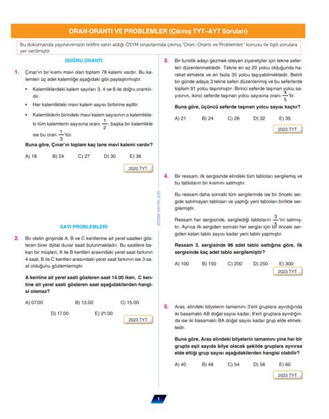 9. sınıf problemler.