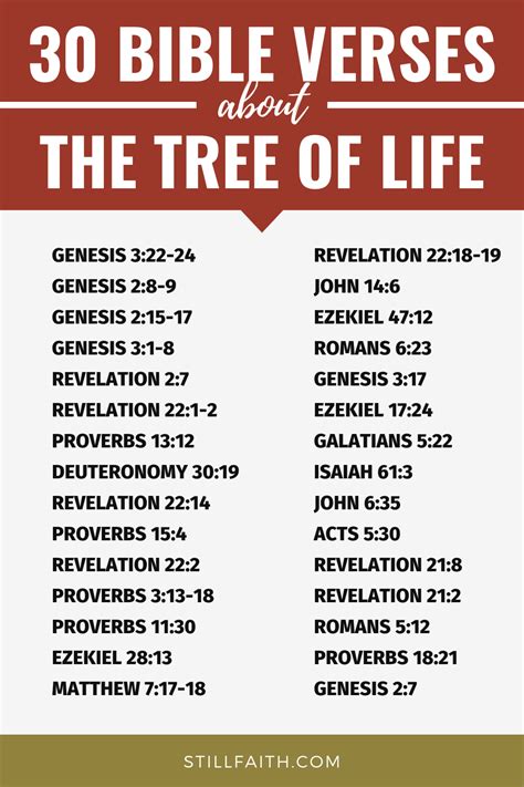 90 Bible Verses about the Tree of Life (KJV) StillFaith