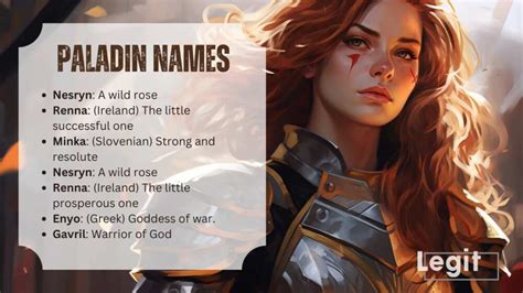 90 Paladin Names For Your Online Character