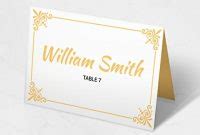 90 The Best Name Card Table Template Layoutsname Card for Table Name