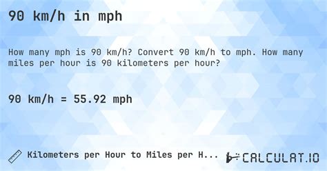 90 Km To Mph