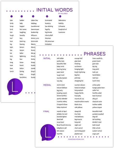 900 L Words Phrases Sentences Paragrphs By Place L Words For Kids - L Words For Kids