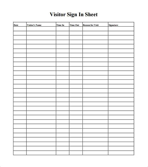 91+ Sign In Sheet Templates DOC, PDF