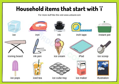 91 Easy Examples Of Things That Start With Household Items That Start With I - Household Items That Start With I