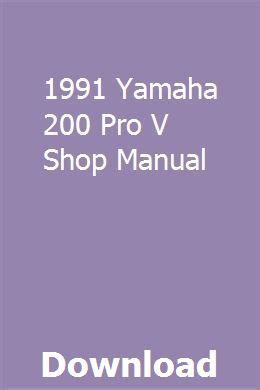 91 yamaha 200 pro v repair manual. - Del regreso del inca a sendero luminoso.