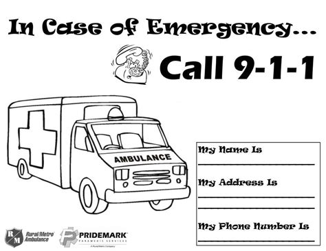 911 Emergency Pages Printable Coloring Pages