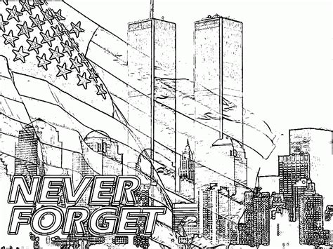 911 Twin Towers Coloring Pages Coloring Pages