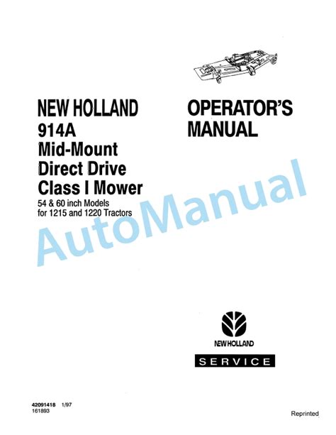 914a Mower Manual