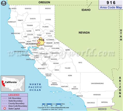 916 area code california