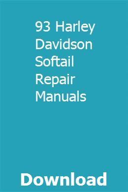 93 harley davidson softail repair manuals. - Instituciones gráficas argentinas y sus revistas.