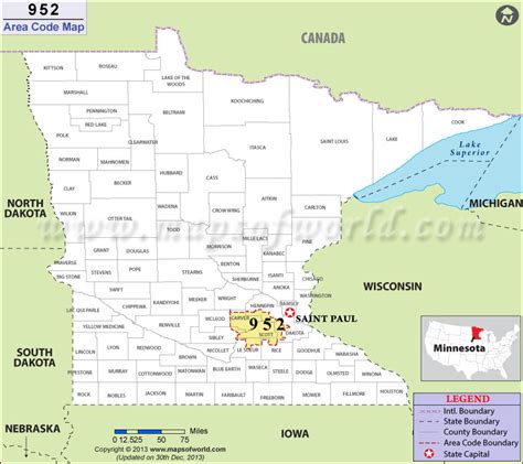 952 area code minnesota
