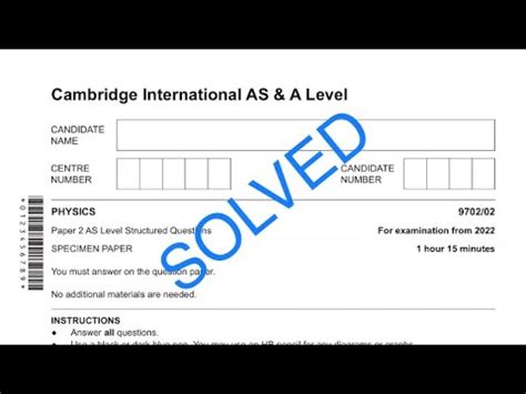 9702 specimen paper 2022 paper 2. .  ...