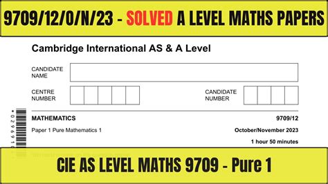 9709 Maths Papers 12 November 2013
