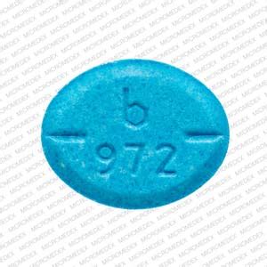 972 blue pill. Pill Identifier results for "b 972 Blue and Oval". Search by imprint, shape, color or drug name. 