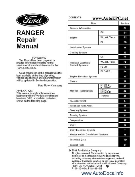 98 ford ranger repair manual ac. - Studium problemu zużycia oleju w czterosuwowych silnikach spalinowych.