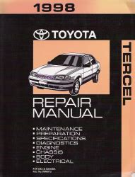 98 toyota tercel service repair manual. - Manuale di servizio officina peugeot geopolis 250.