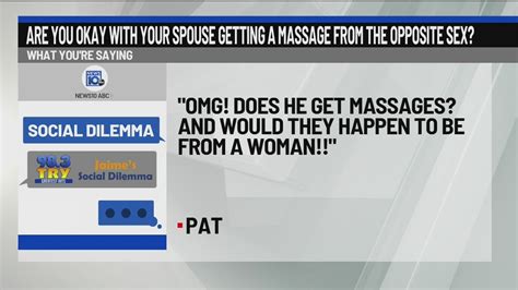 98.3 TRY Social Dilemma: Are you okay with your spouse getting a massage from the opposite sex?