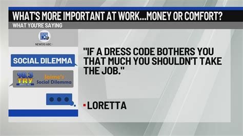 98.3 TRY Social Dilemma: What's more important at work, money or comfort?