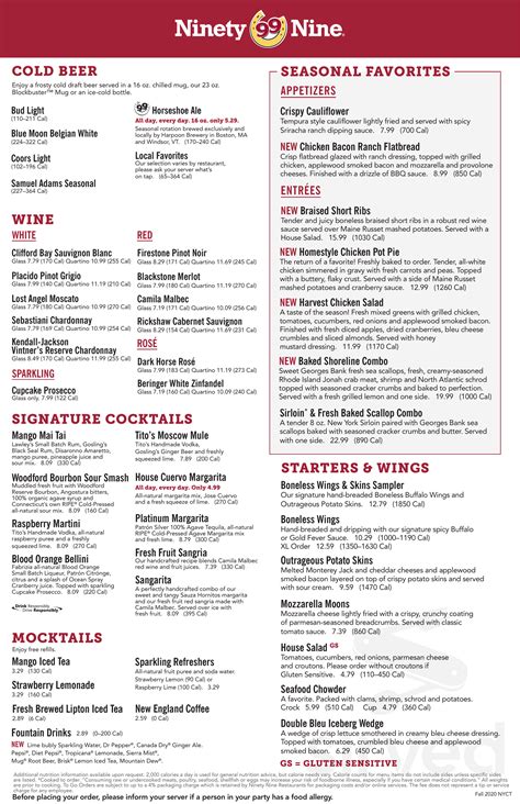 99 Restaurant Lunch Menu With Prices