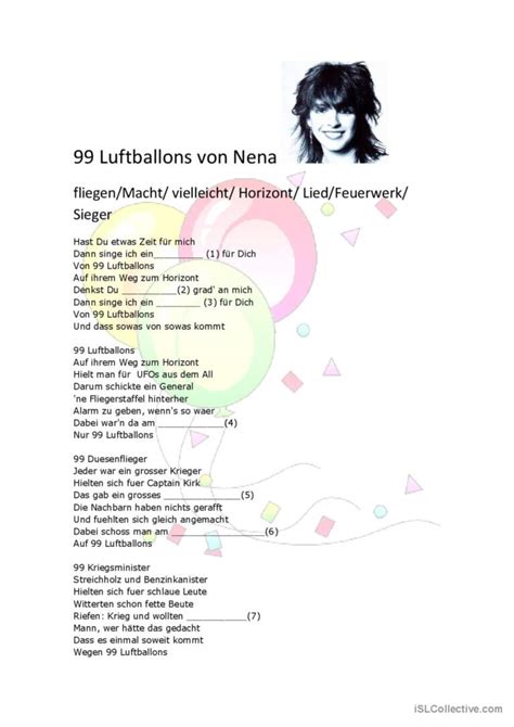 99 Luftballons Text Deutsch