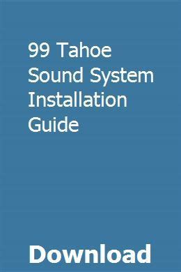 99 tahoe sound system installation guide. - A magyar népgazdaság fejlődésének területi problémí.