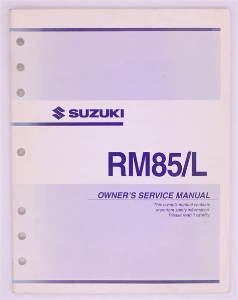 99011 02b78 03a 2003 suzuki rm85 owners service manual. - Kubota kubota b7200 dsl 2 4 wd service manual.
