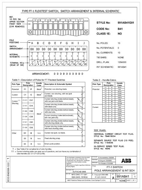 991ab41 Test Switch Abb PDF