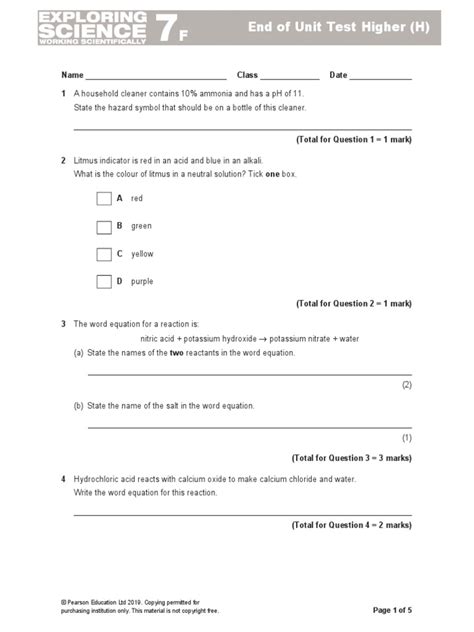 Read 9D End Of Unit Test 