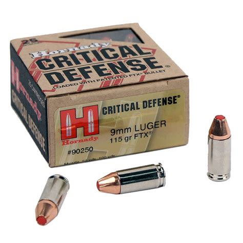 9mm Luger 115 gr FTX® Critical Defense® - Hornady