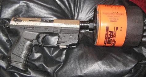9mm oil filter silencer. A Large Fine. Under federal law, you can be charged with a fine of up to $10,000 for each unregistered homemade suppressor in your possession. That is not an insubstantial sum of money, and if you thought the $200 tax stamp was bad, then this takes it to a whole other level. You could have bought 50 tax stamps for what the fine could cost you. 