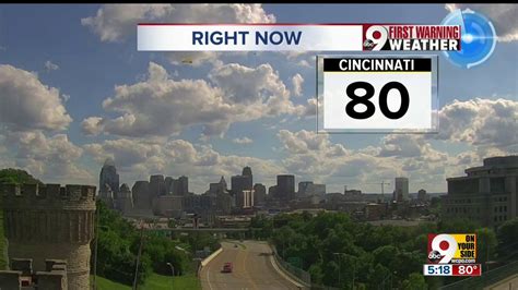 9news cincinnati weather. 23 hours ago · 1 weather alerts 1 closings/delays. Menu. Search site. Watch Now ... CINCINNATI — One person is in the hospital after a shooting in Avondale, Cincinnati police said. ... WCPO 9 News at Noon. 