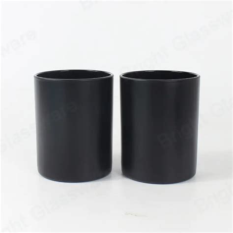 9oz straight sided oxford candle tumblers black frosted candle jars