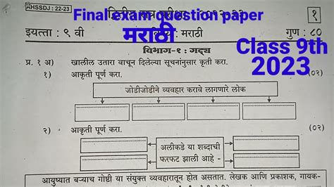 9th Class Marathi Question And Answer